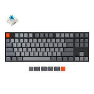 KEYCHRON 87-KEY WIRELESS GATERON MECHANICAL KEYBOARD RGB BLUE SWITCH K8-C2