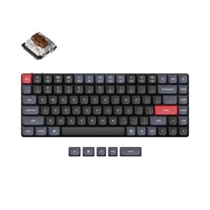 KEYCHRON K3 PRO 84 KEYS GATERON MECHANICAL KEYBOARD WHITE BACKLIGHT BROWN SWITCHES K3P-A3