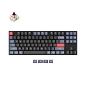 KEYCHRON K8 PRO 87 KEYS GATERON GPRO MECHANICAL KEYBOARD WHITE BACKLIGHT BROWN K8P-G3