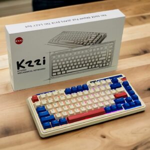 KZZI MOMENT LINEAR SWITCH KEYBOARD RGB TRI-MODES HOT-SWAP RHINE K75 PRO