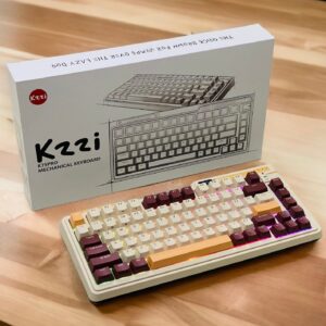 KZZI MOMENT LINEAR SWITCH KEYBOARD RGB TRI-MODES HOT-SWAP MOUSSE K75 PRO
