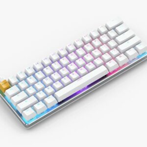 GLORIOUS GMMK RGB COMPACT MECH KEYBOARD WHITE GLO-GMMK-COM-BRN-W
