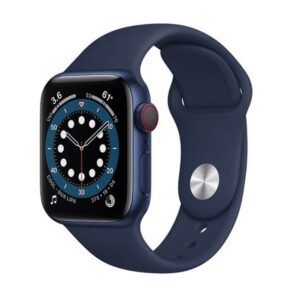 APPLE WATCH SERIES 6 GPS + CELLULAR 40MM BLUE ALUMINIUM CASE WITH DEEP NAVY SPORT BAND M06Q3