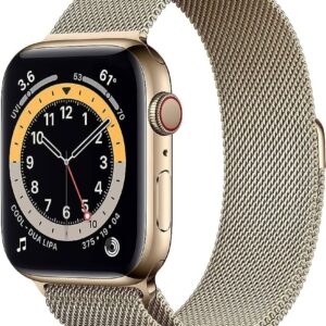APPLE WATCH SERIES 6 GPS + CELLULAR, 44MM GOLD STAINLESS STEEL CASE WITH GOLD MILANESE LOOP M09G3AE/A