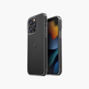 UNIQ AIRFENDER HYBRID IPHONE 13/13 PRO SLIM FLEXIBLE CLEAR CASE SMOKED GREY