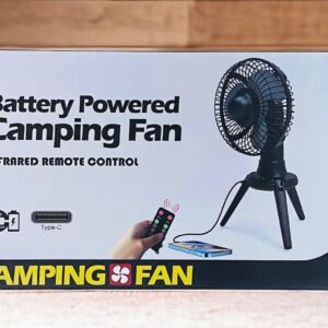 BATTERY POWERED CAMPING FAN WITH REMOTE CONTROL R19