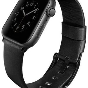 UNIQ MONDAIN FOR APPLE WATCH SERIES 4 GENIUNE LEATHER 44MM MIDNIGHT BLACK