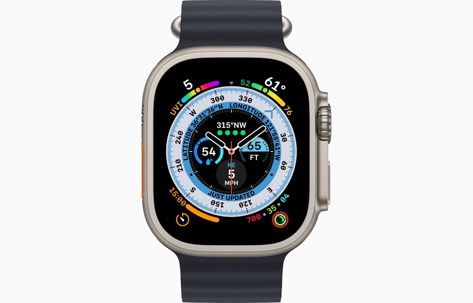 APPLE WATCH ULTRA 49MM TITANIUM CASE WITH MIDNIGHT OCEAN BAND - Image 3