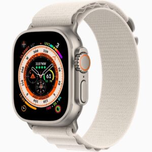 APPLE WATCH ULTRA 49MM TITANIUM CASE WITH STARLIGHT ALPINE LOOP