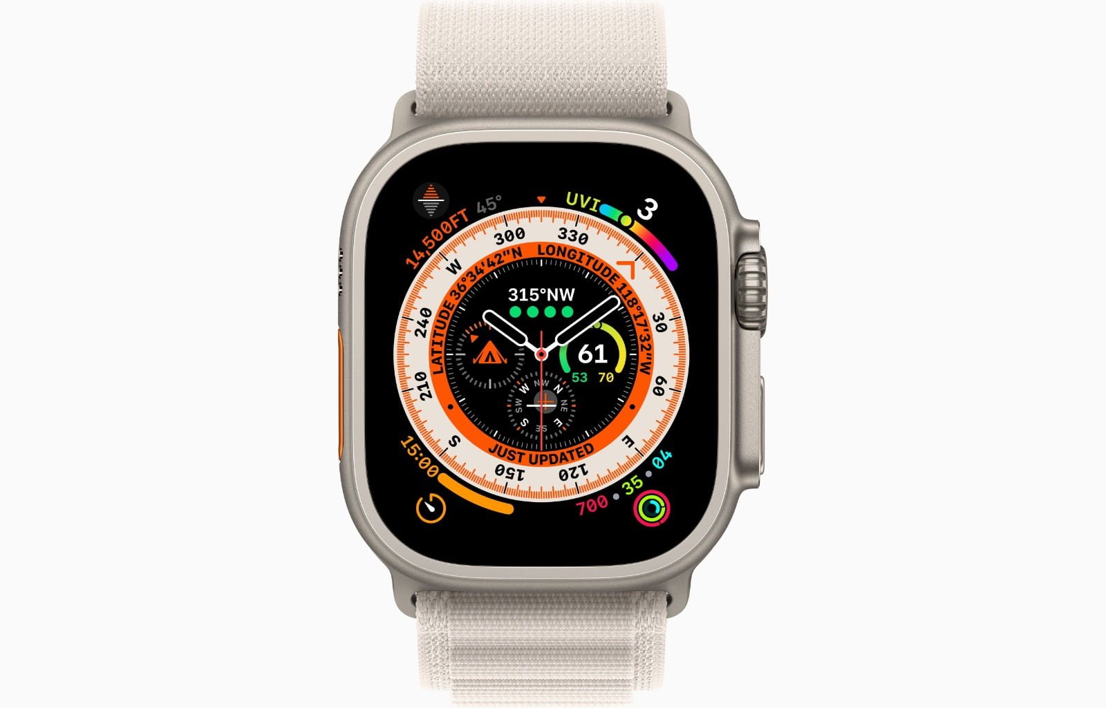 APPLE WATCH ULTRA 49MM TITANIUM CASE WITH STARLIGHT ALPINE LOOP - Image 2