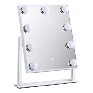 GREEN LION BRIGHTENING 9 LED MAKEUP MIRROR WHITE GNBR9LEDMIRWH
