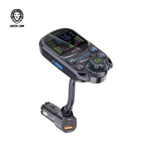 GREEN LION BLUETOOTH HANDS-FREE FM CAR CHARGER 2 BLACK GNBTHDSFM2CCBK