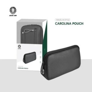 GREEN LION CAROLINA PU LEATHER POUCH BLACK GNCATPCHBK