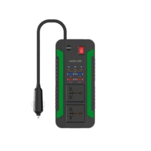 GREEN LION SPARK 300 POWER INVERTER 300W( 2 AC+2 USB-A 3.4A+3 PD 20W+2 QC 3.0 )BLACK GNSPI300WAT