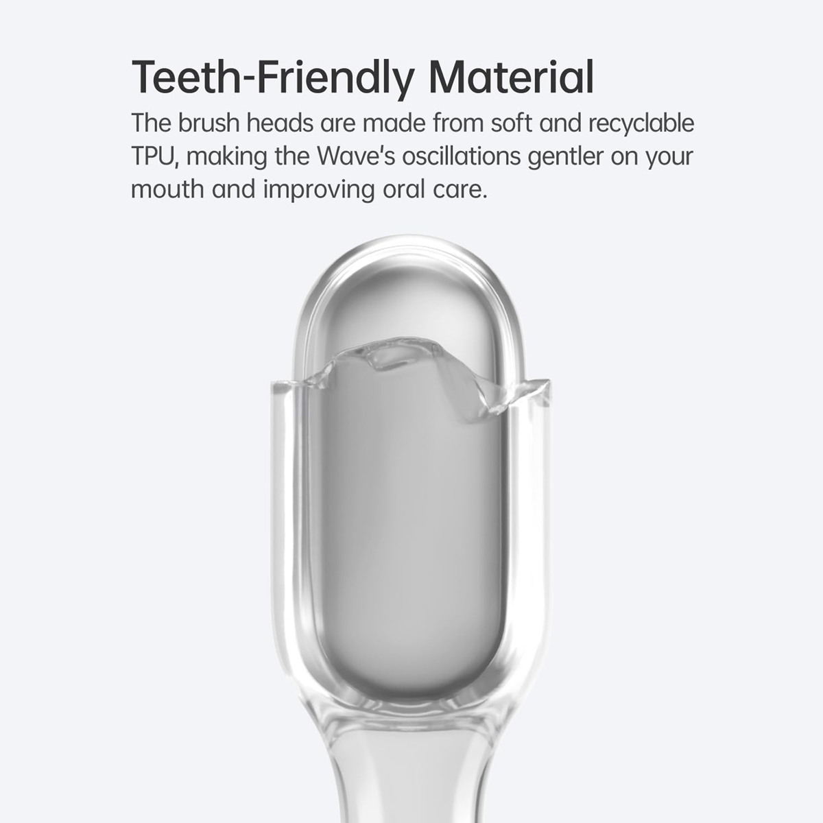 Laifen Gum Care Brush Head, Laifen Brush Head, Gum Care Brush Head, Laifen Wave Replacement, White Toothbrush Head