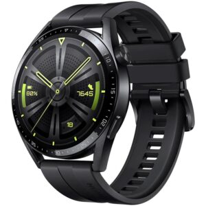HUAWEI WATCH GT3 46MM STAINLESS STEEL CASE  STRAP BLACK JPT-B29