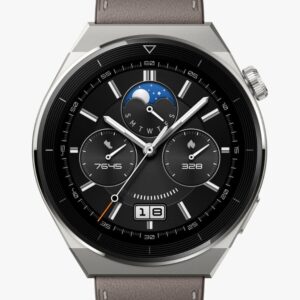 HUAWEI WATCH GT 3 PRO 46MM LIGHT TATINIUM CASE WITH GRAY LEATHER STRAP ODN-B19