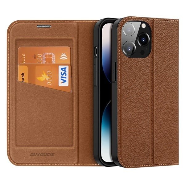 DUXDUCIS IPHONE 14 PRO MAX SKIN X2 CASE BROWN SKIN-X0244