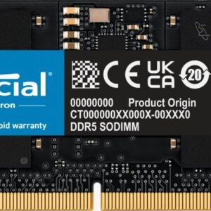 CRUCIAL 16GB DDR5-4800 MEMORY LAPTOP CT16G48C40S5