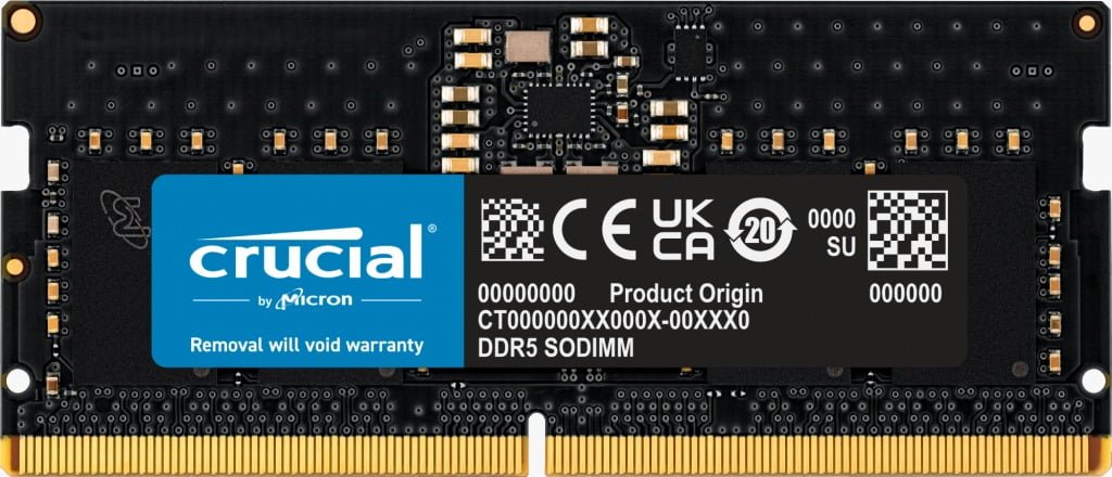 CRUCIAL RAM 8GB DDR5-4800 LAPTOP SODIMM CT8G48C40S5