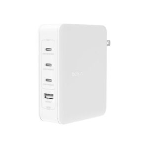 BELKIN BOOST CHARGE PRO 140W 4 PORT GAN WALL CHARGER WHITE WCH014BTWH