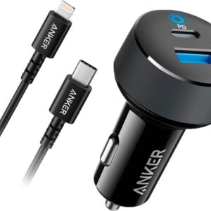 ANKER POWERDRIVE CLASSIC PD 2 WITH C TO LIGHTNING CABLE BLACK B2726H11