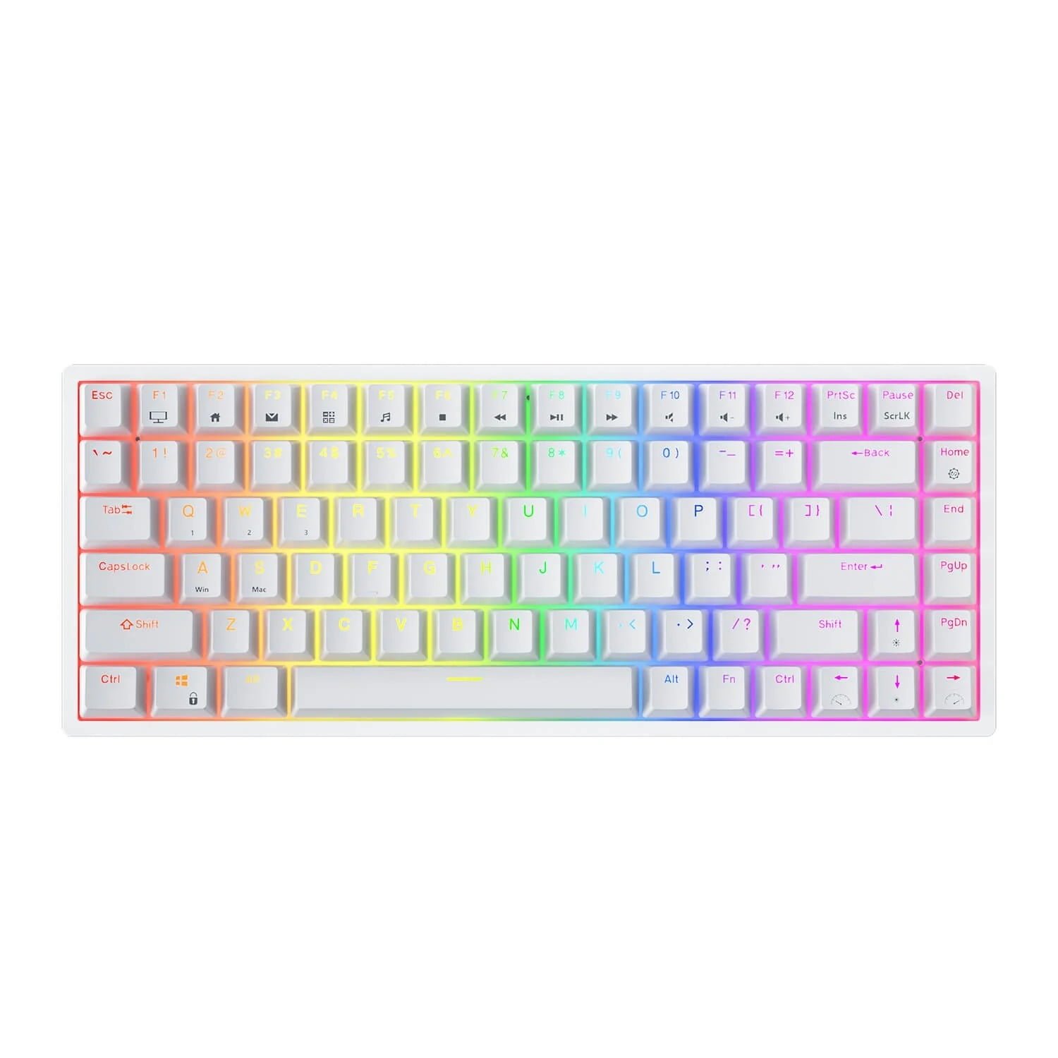 ROYAL KLUDGE GAMING KEYBOARD RGB TRI MODE HOT PLUG BLUE SWITCH WHITE RK84 - Image 6