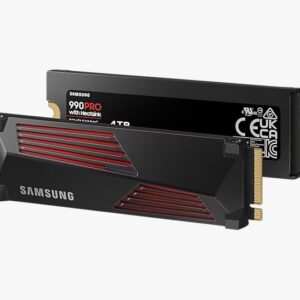 SAMSUNG 990 PRO 4TB M.2 NVME INTERNAL SSD WITH HEATSINK BLACK MZ-V9P4T0CW