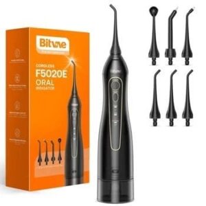 BITVAE WATER FLOSSER WITH 7 NOZZLES BLACK BV F5020E
