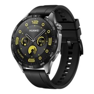 HUAWEI WATCH GT 4 46MM WITH BLACK FLUOROELASTOMER STRAP BLACK PNX-B19