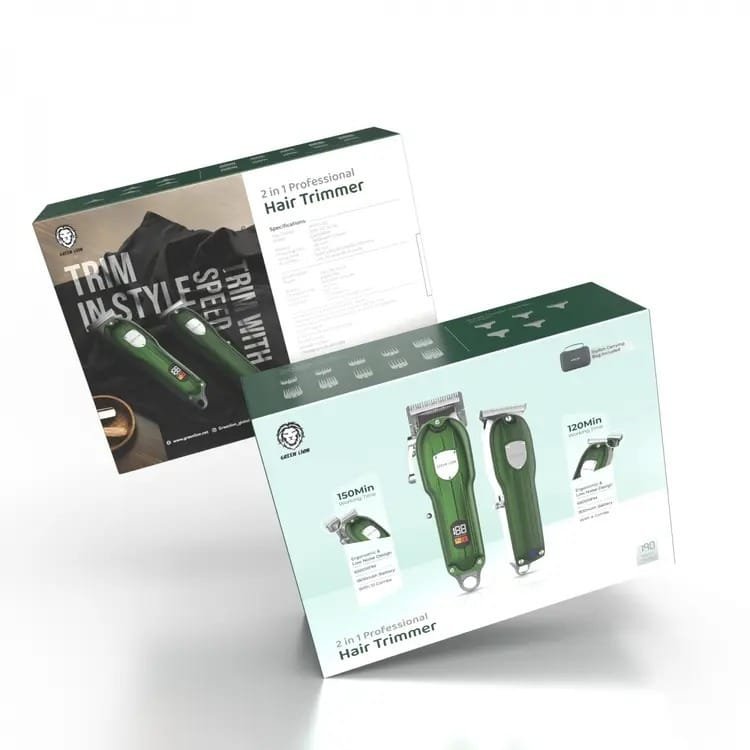 GREEN LION 2 IN 1 PROFESSIONAL HAIR TRIMMER DARK GREEN GN2IN1PROHTDGN - Image 2
