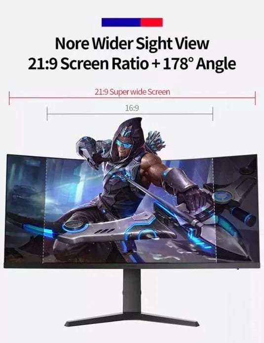 KOORUI 34-INCH WQHD 3840 X 1440 165HZ CURVED GAMING MONITOR 34E6UC - Image 3