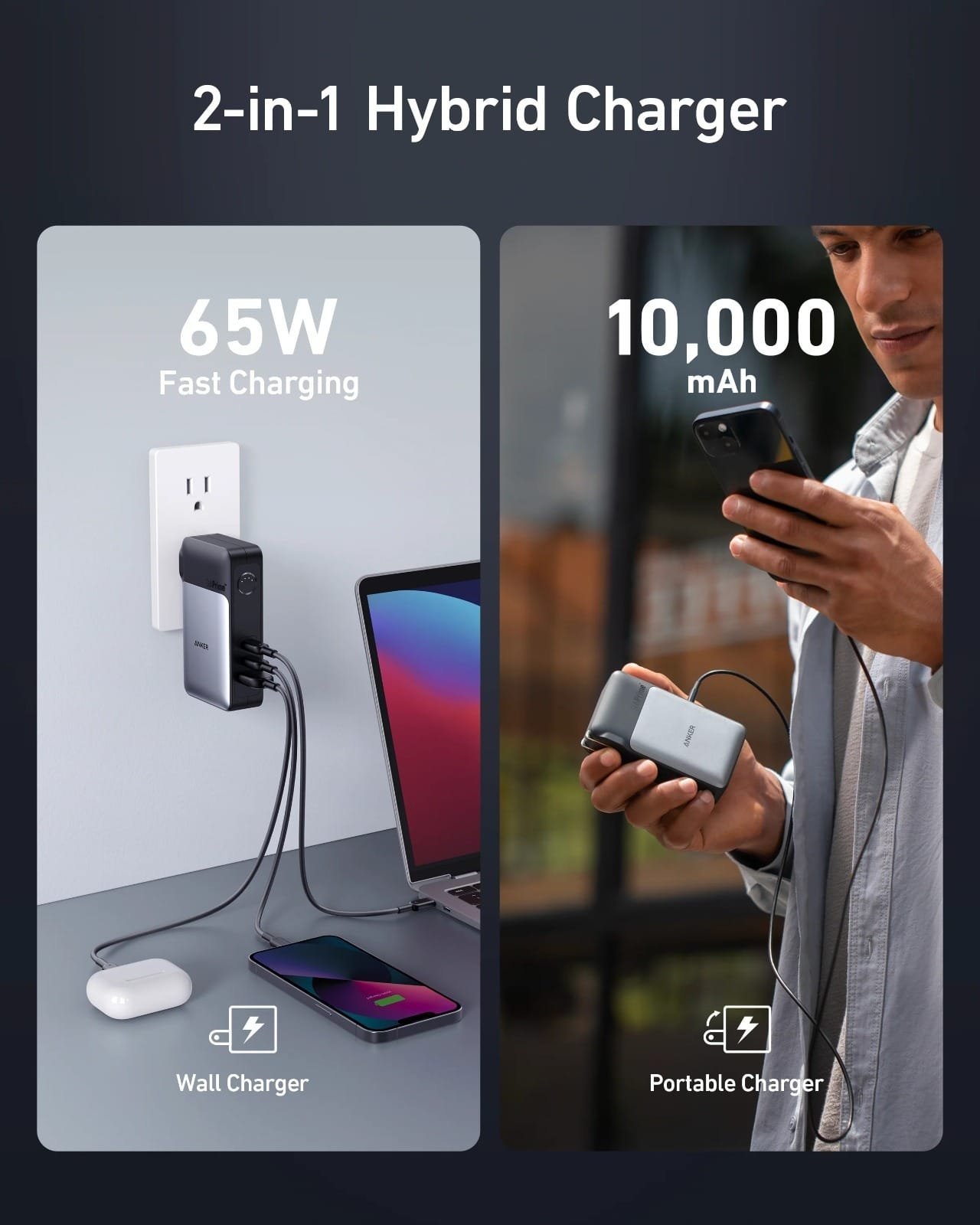 ANKER 733 65W GANPRIME POWERCORE POWERBANK BLACK A1651211 - Image 6