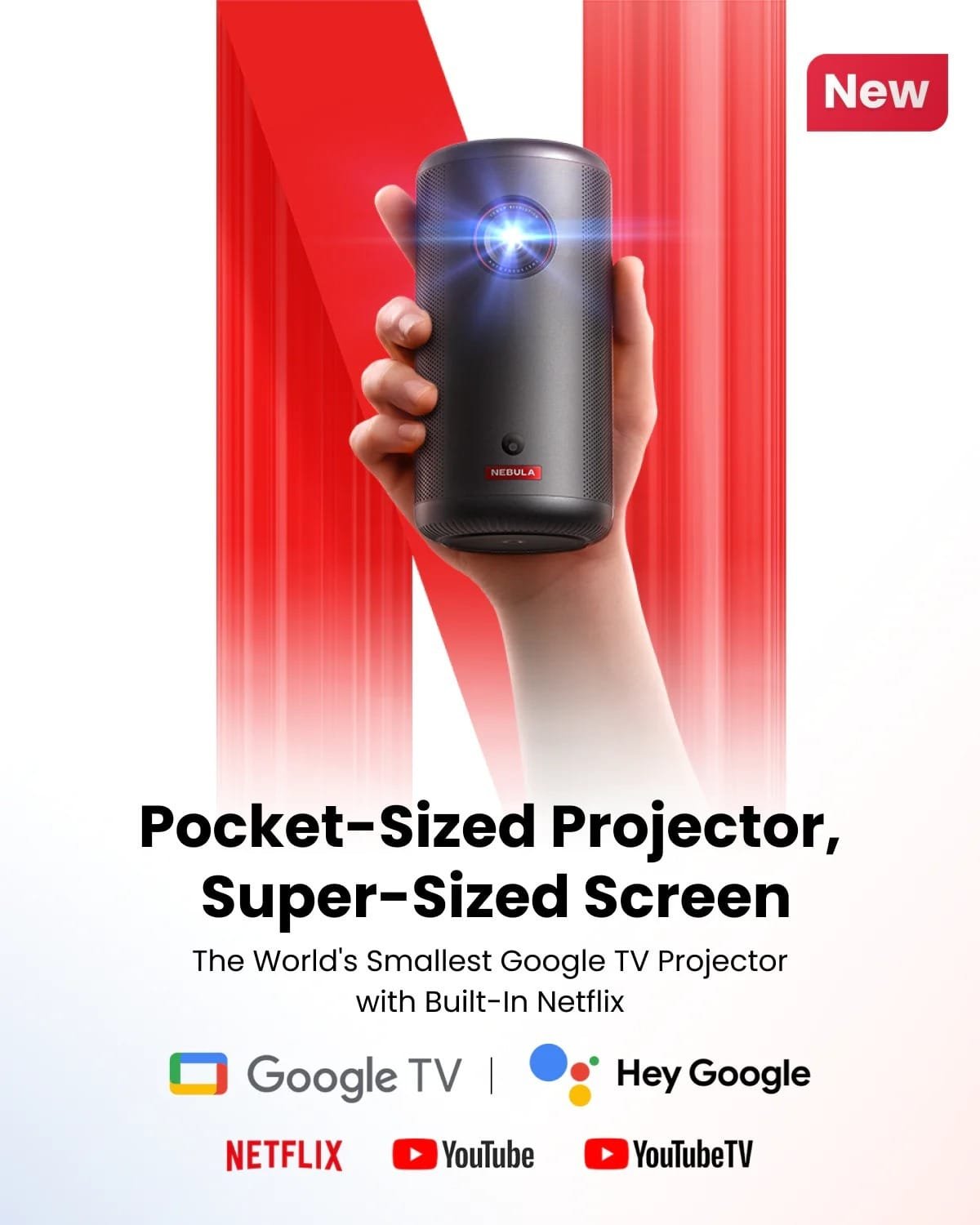 ANKER NEBULA CAPSULE 3 THE POCKET CINEMA PROJECTOR BLACK D2425211 - Image 8
