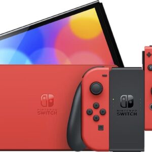 NINTENDO SWITCH OLED CONSOLE WITH BLACK-RED JOY-CON