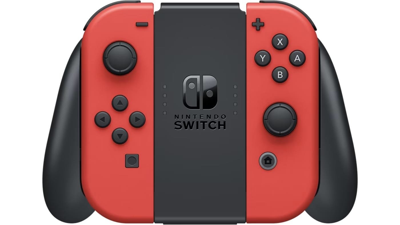 NINTENDO SWITCH OLED CONSOLE WITH BLACK-RED JOY-CON - Image 3
