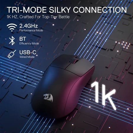 REDRAGON K1NG PRO WIRED/WIRELESS MOUSE BLACK M916-PRO - Image 11