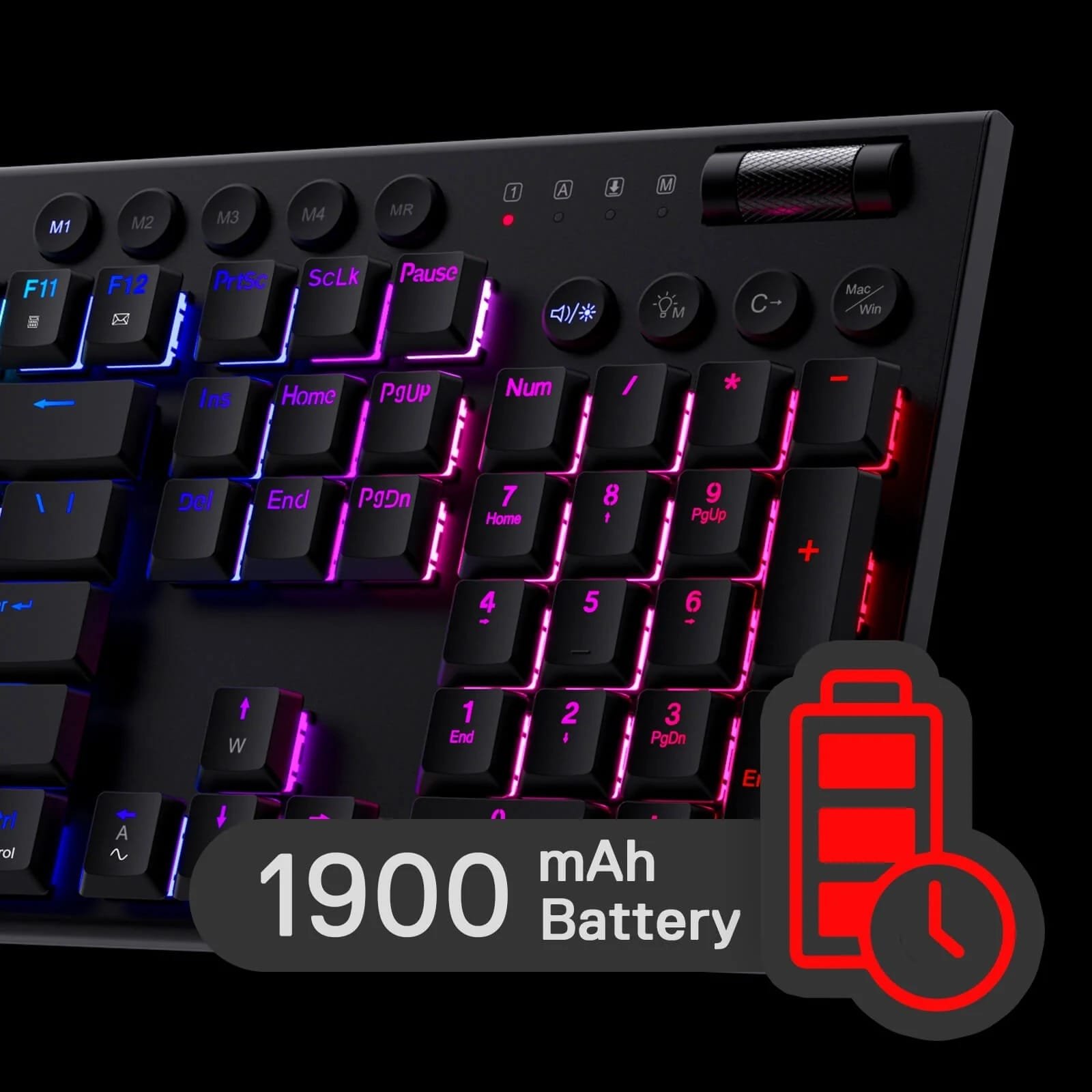 REDRAGON HORUS MECHANICAL KEYBOARD RED SWITCH K618-RGB - Image 12