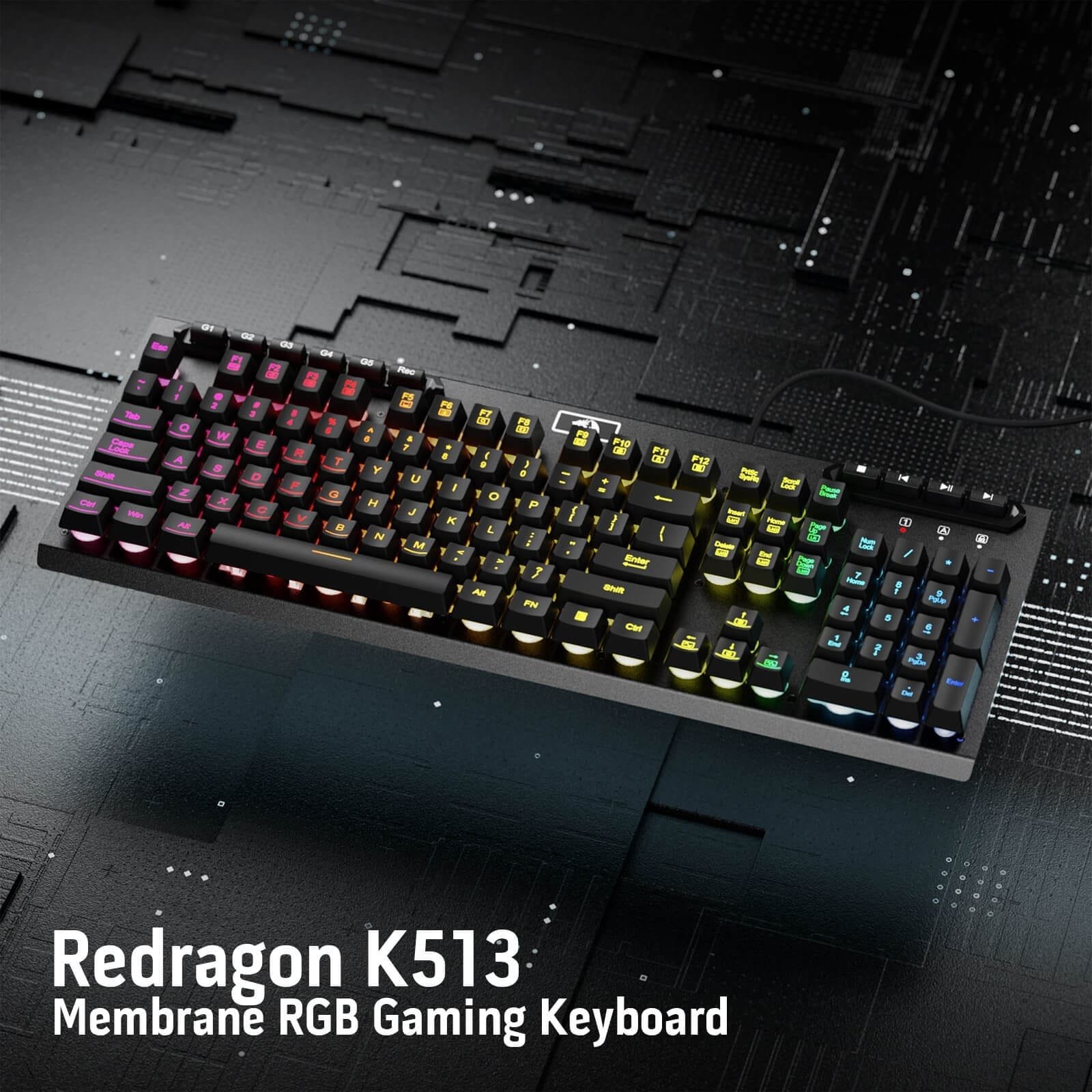 REDRAGON ADITYA WIRED GAMING KEYBOARD WITH MACRO KEYS K513 - Image 18