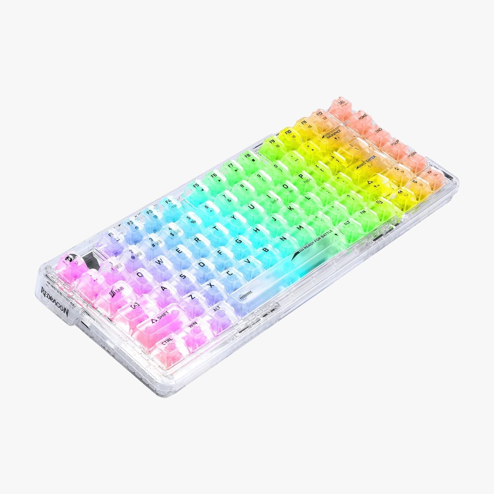 REDRAGON ELF PRO WIRELESS CRYSTAL 75% GASKET RGB GAMING KEYBOARD K649CT-RGB-PRO - Image 4