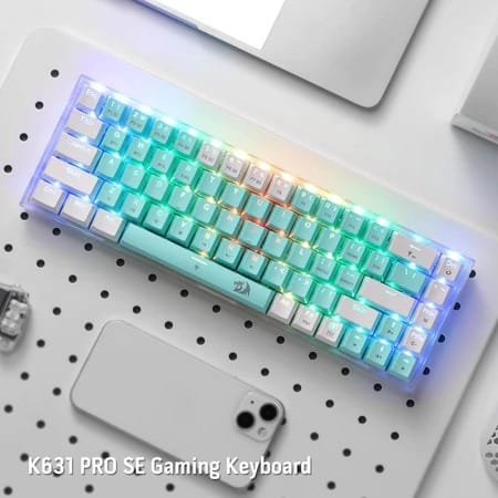 REDRAGON CASTOR PRO WIRED 2.4G BT 68KEYS RGB GAMING KEYBOARD K631RGB-PRO-GW - Image 6