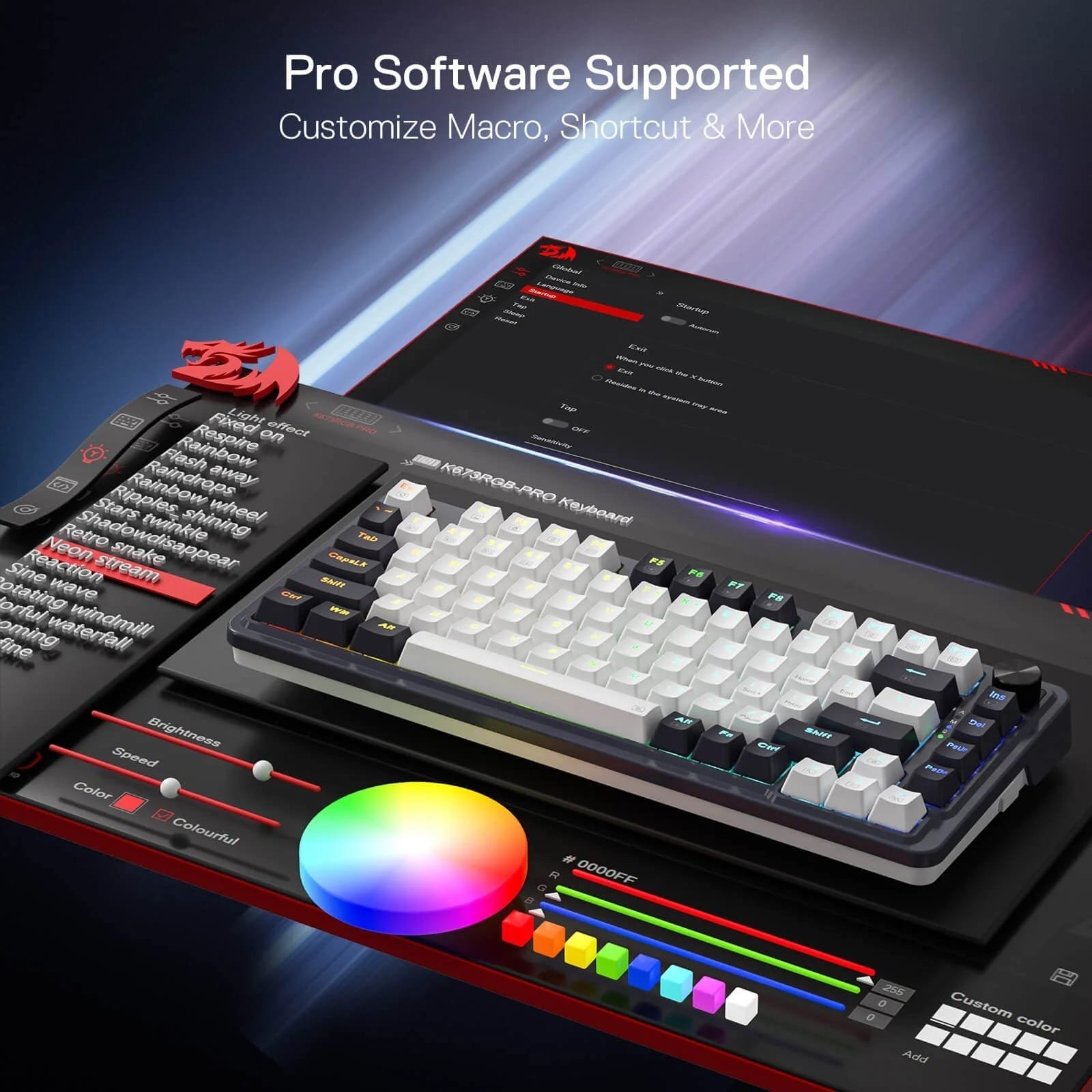 REDRAGON UCAL PRO WIRELESS GASKET KEYBOARD K673WB-RGB-PRO - Image 3