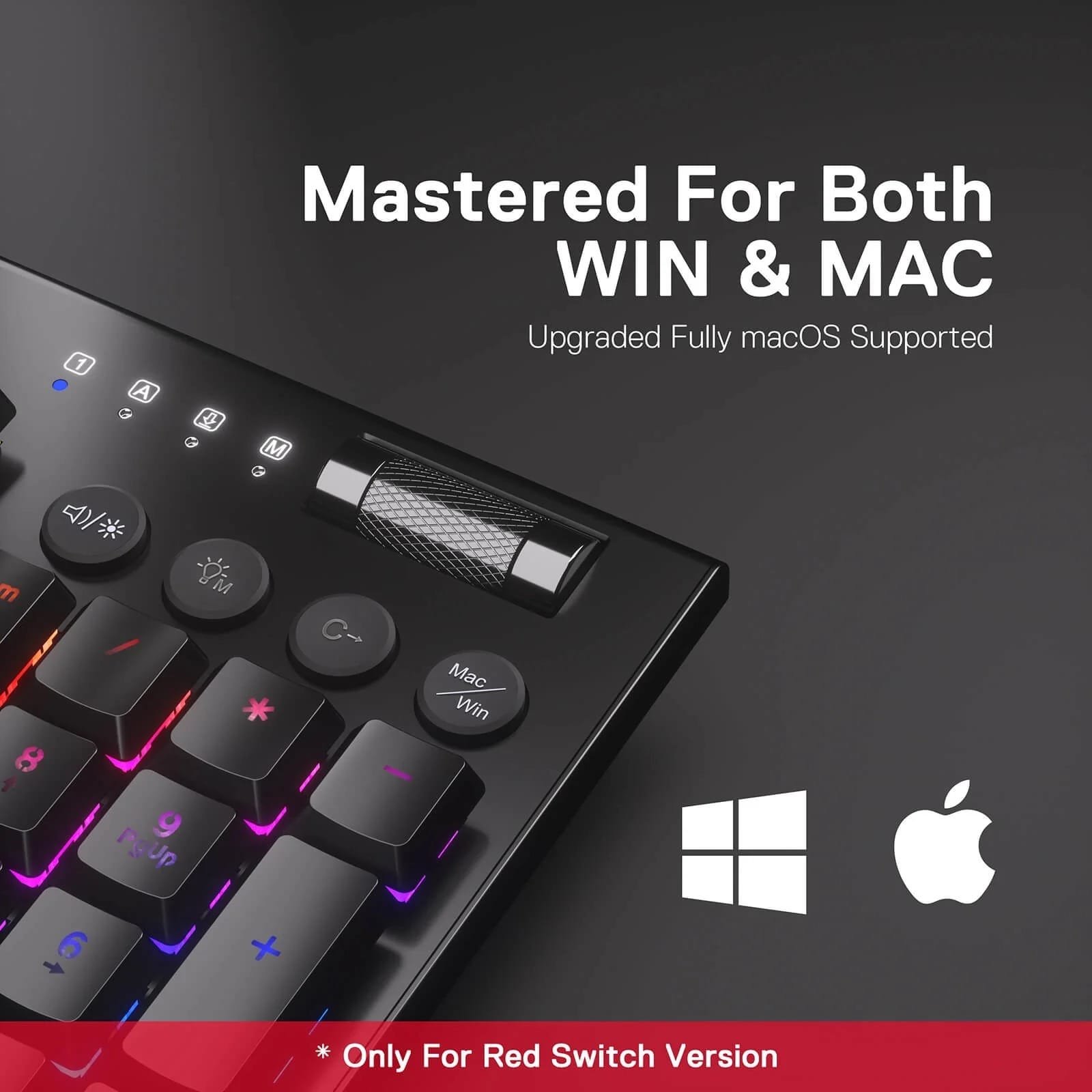 REDRAGON HORUS MECHANICAL KEYBOARD RED SWITCH K618-RGB - Image 16