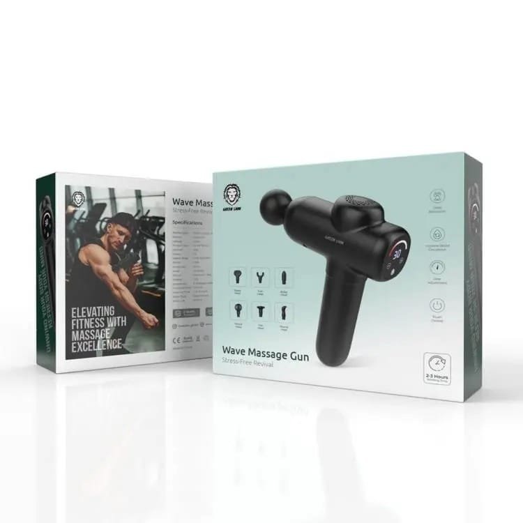 Green Lion Wave Massager Gun Black GNWVEMASGUNBK - Image 2