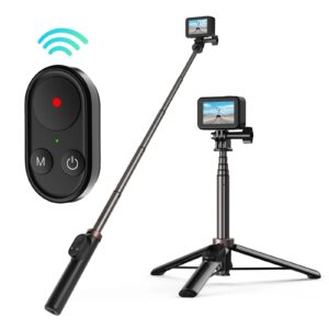 TELESIN 0.6M Vlog Selfie Stick Tripod with Remote for GoPro TE-RCSS-001