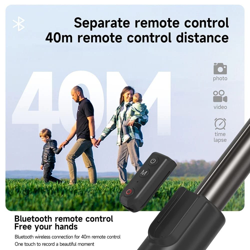 TELESIN Remote Selfie Stick with Tripod TE-RCSS-003: Capture the Perfect Shot Anywhere, Anytime - Image 11