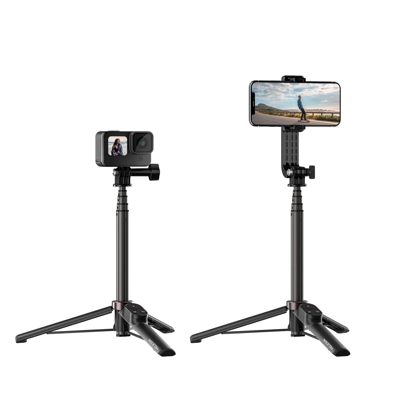 TELESIN 0.6M Vlog Selfie Stick Tripod with Remote for GoPro TE-RCSS-001 - Image 11
