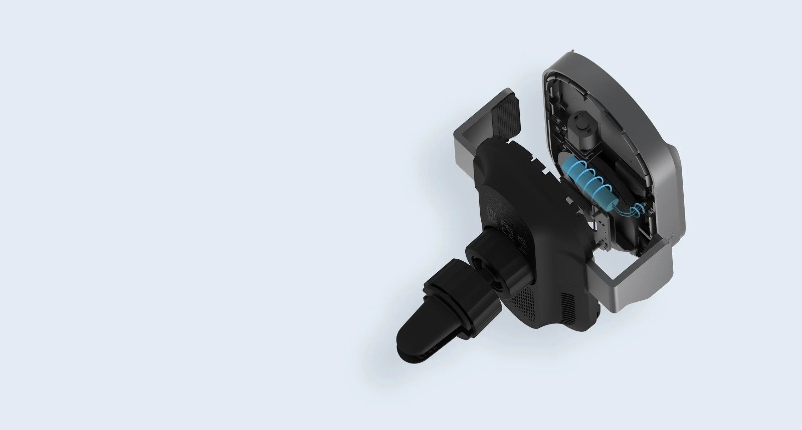 Mi Xiaomi 50W Wireless Car Charger - Fast Charging in Black - Image 2