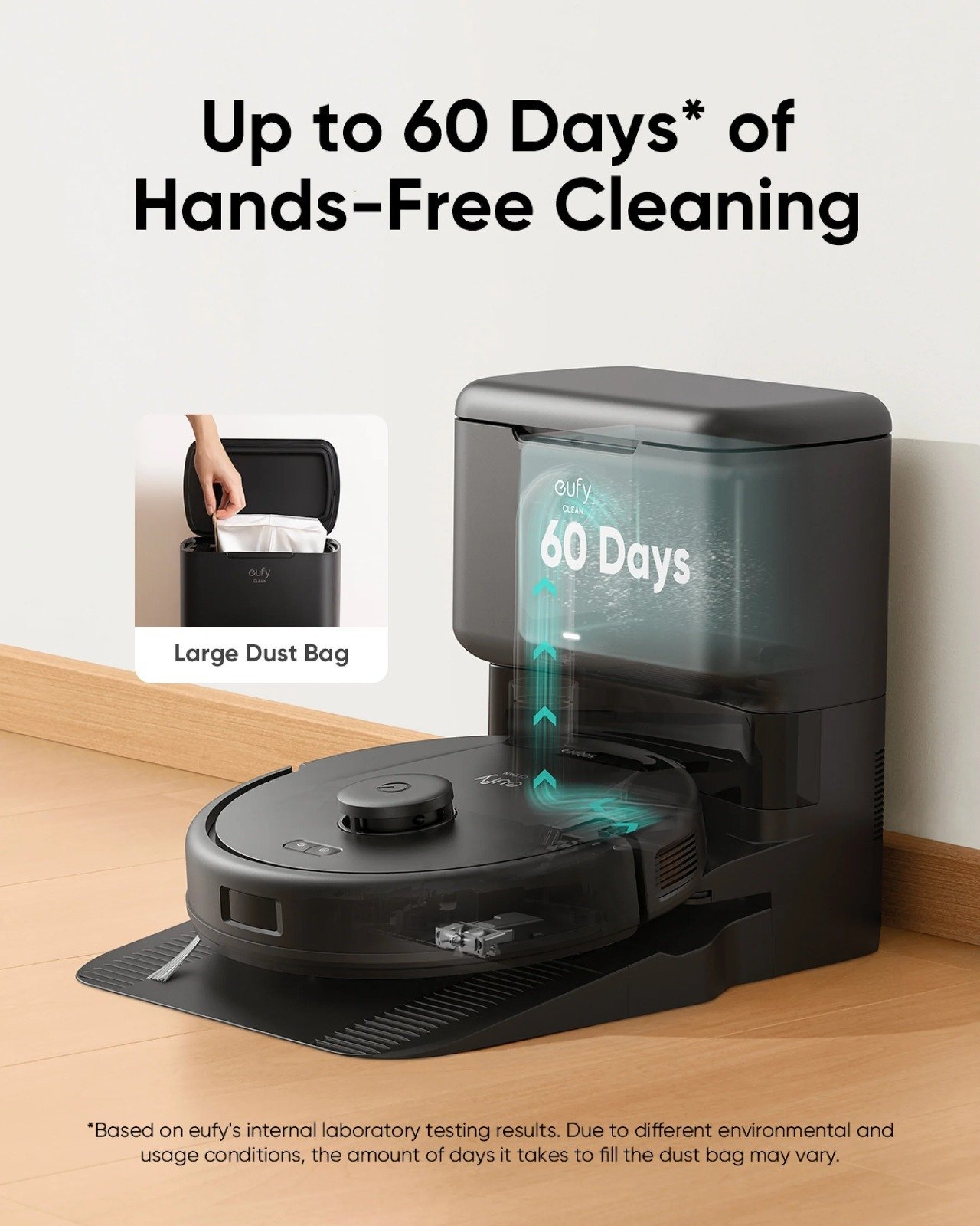 Eufy RoboVac L60 Hybrid Robotic Vacuum with Self-Empty Station - Black T2278V11 - Image 3