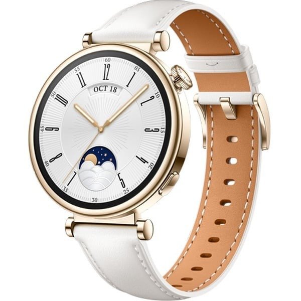Huawei GT4 41mm with White Leather Strap ARA-B19 - Image 2